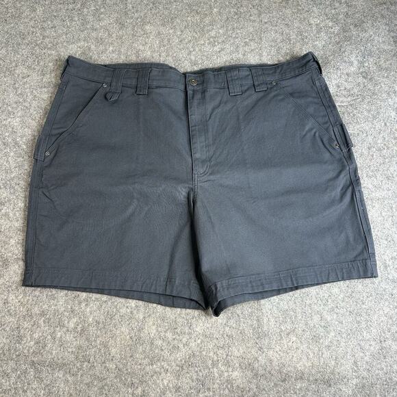Duluth Trading Co Flex Fire Hose Shorts Mens 46 Gray Canvas Workwear - Picture 1 of 9